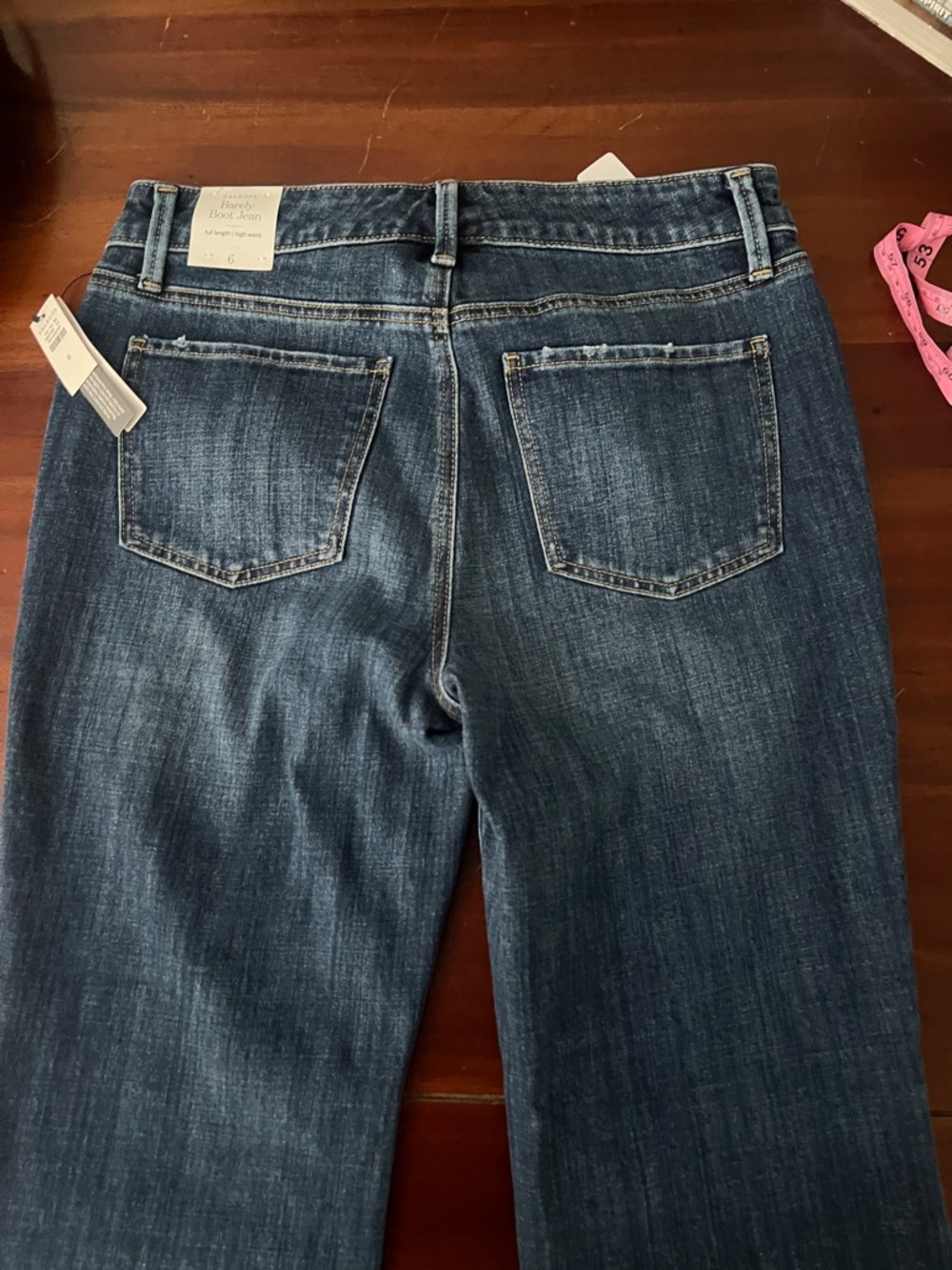 Talbots Boot-Cut Jeans in Dark Indigo - Picture 8 of 11